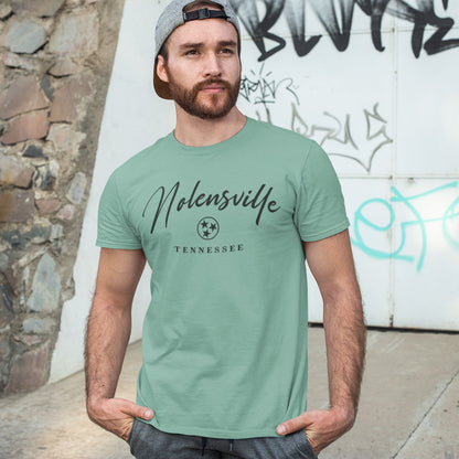 Nolensville TN (Heather Dusty Sage) Unisex Tee